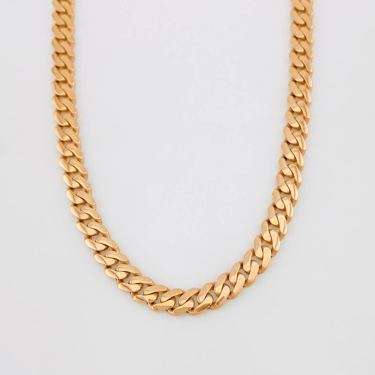 Cadena Cubana Infinito 18.1g / 60cm / 4.86mm Oro Rosa 18K