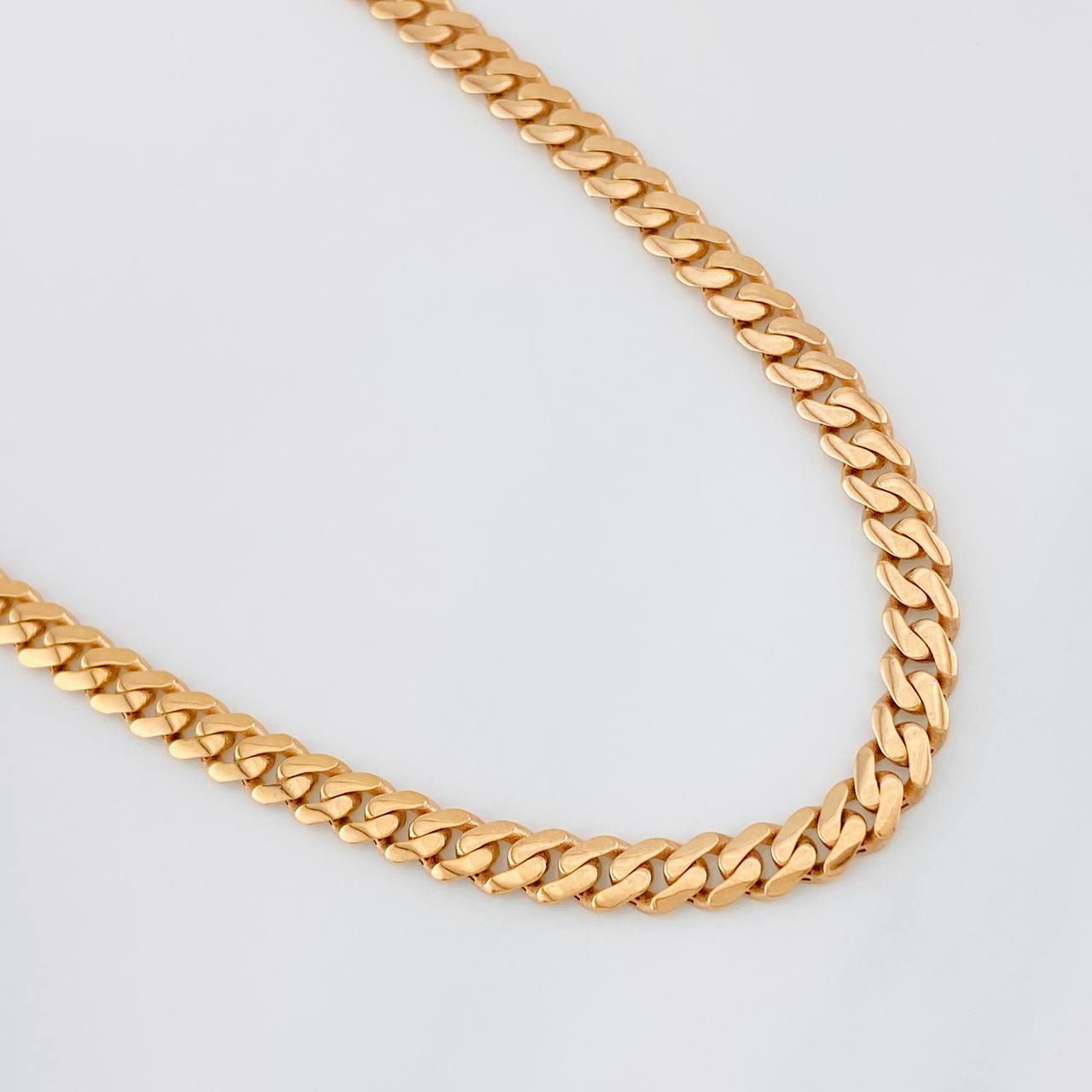 Cadena Cubana Infinito 18.1g / 60cm / 4.86mm Oro Rosa 18K