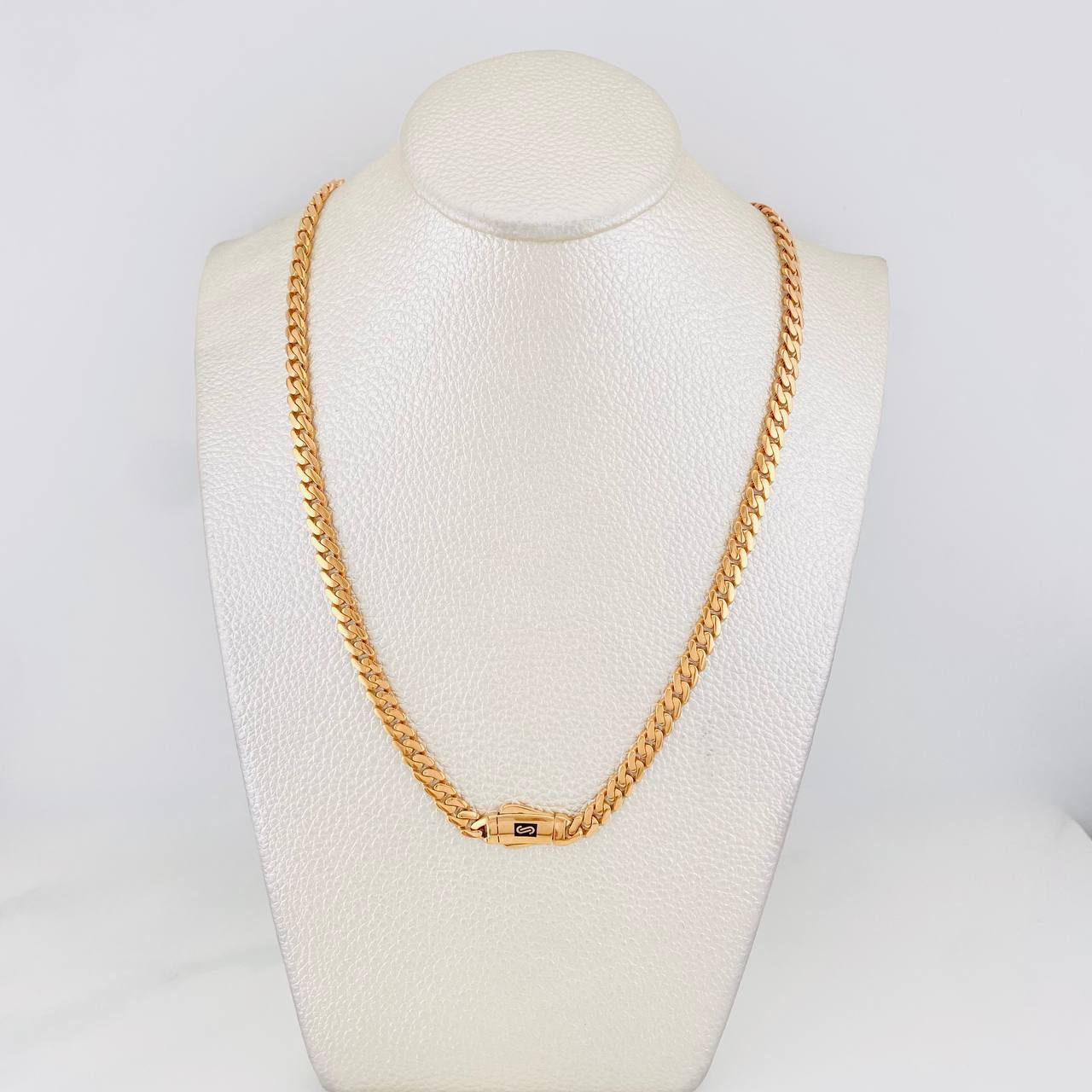 Cadena Cubana Infinito 18.1g / 60cm / 4.86mm Oro Rosa 18K