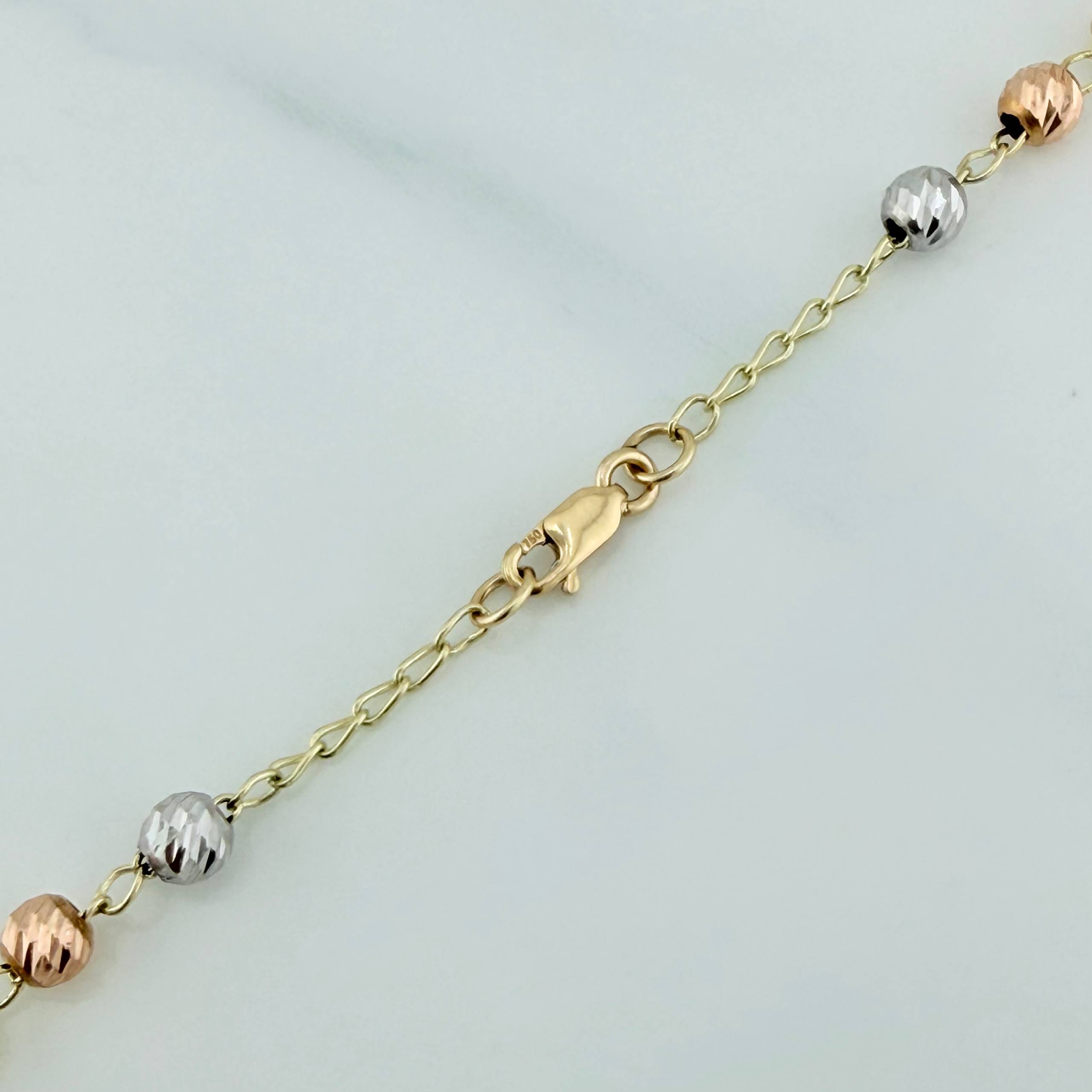 Rosario Virgen de la milagrosa 10.65g / 60cm / 4mm Tres Oros 18K