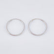Candongas Aro Liso 0.7gr / 1.6cm / Oro Blanco 18K