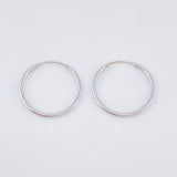 Candongas Aro Liso 0.7gr / 1.6cm / Oro Blanco 18K