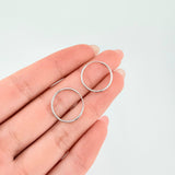 Candongas Aro Liso 0.65gr / 1.6cm / Oro Blanco 18K