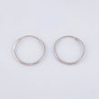 Candongas Aro Liso 0.6gr / 1.4cm / Oro Blanco 18K