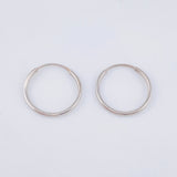 Candongas Aro Liso 0.6gr / 1.4cm / Oro Blanco 18K *