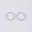 Candongas Aro Liso 0.5gr / 1.3cm / Oro Blanco 18K