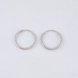 Candongas Aro Liso 0.5gr / 1.3cm / Oro Blanco 18K *