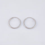 Candongas Aro Liso 0.55gr / 1.3cm / Oro Blanco 18K