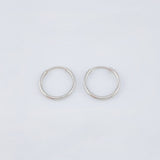 Candongas Aro Liso 0.4gr / 1.1cm / Oro Blanco 18K ©