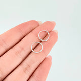 Candongas Aro Liso 0.4gr / 1.1cm / Oro Blanco 18K *