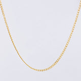 Cadena Cubana 5g / 60cm / 1.5mm Oro Amarillo 18K