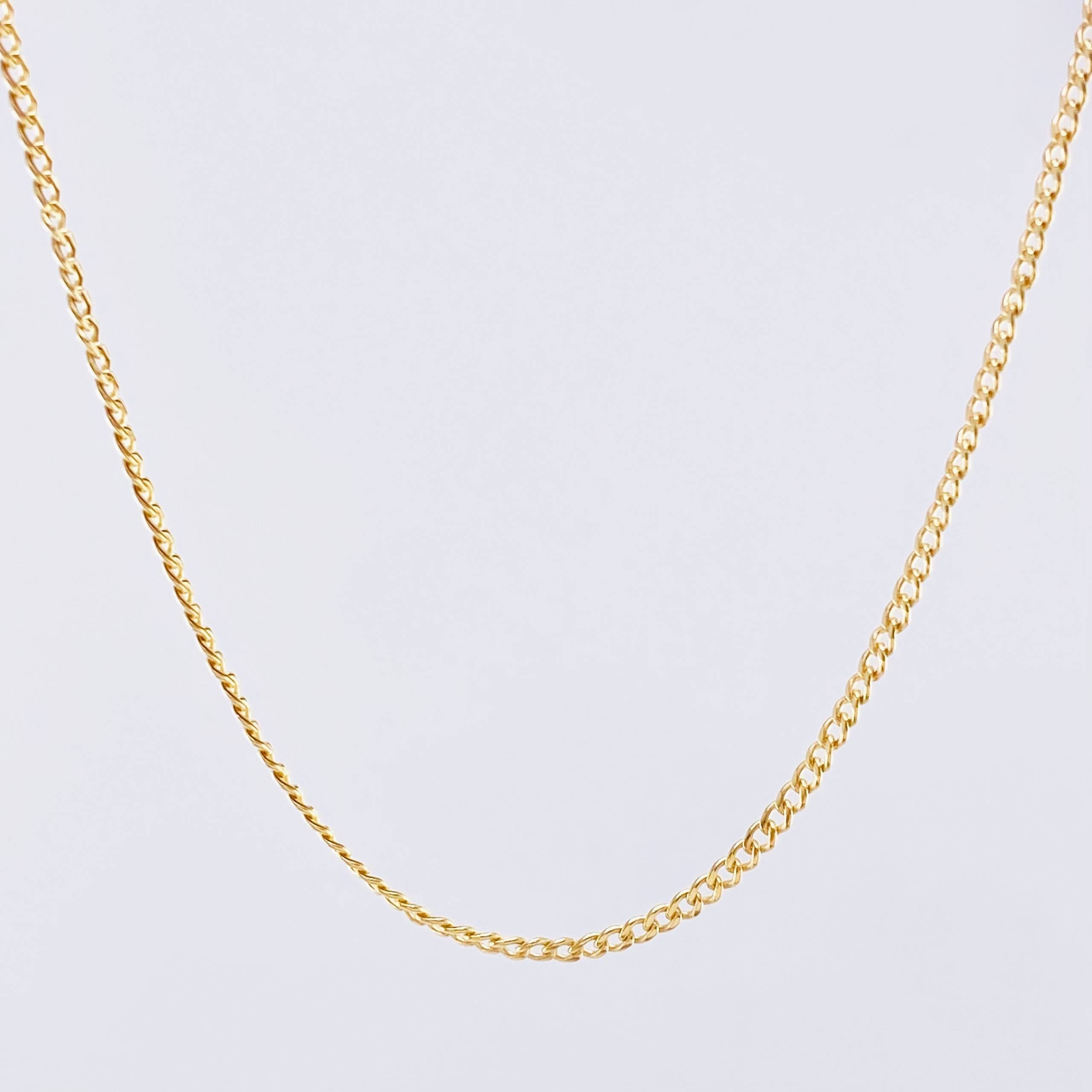 Cadena Cubana 1.75g / 50cm / 2mm Oro Amarillo 18K