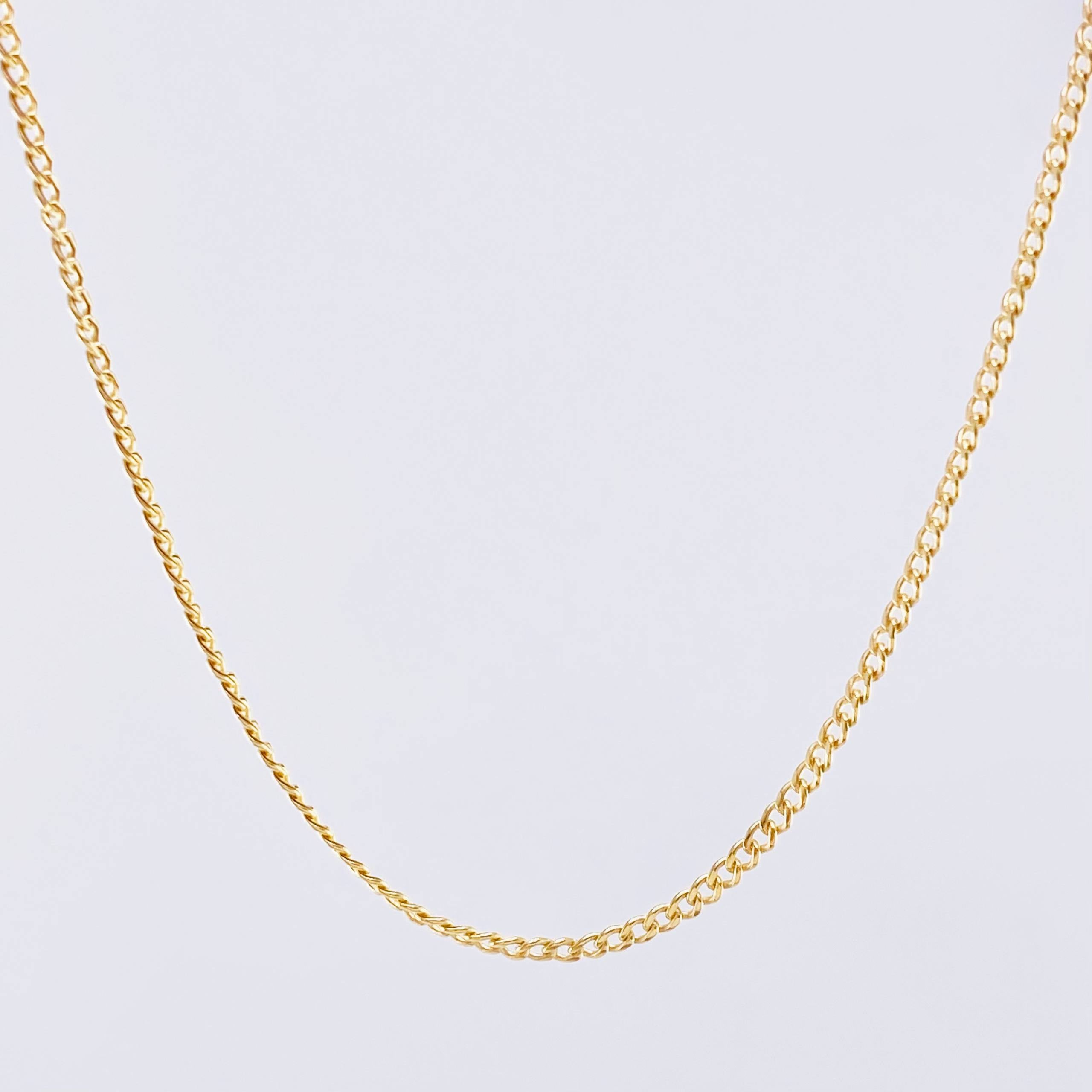 Cadena Cubana 2.25g / 50cm / 1.8mm Oro Amarillo 18K