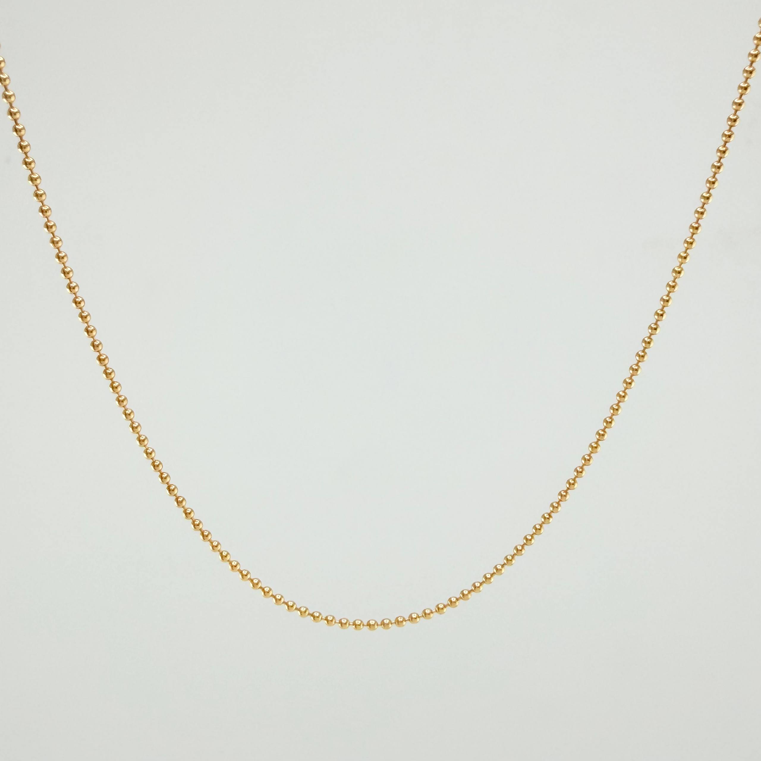 Cadena Militar 1.8gr / 40cm / 1mm Oro Amarillo +3 18K