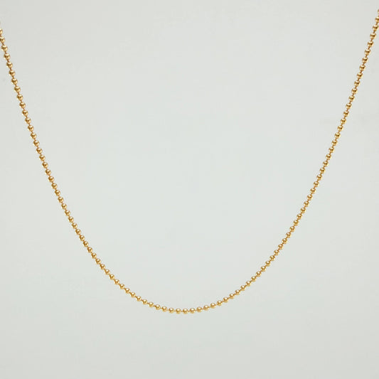 Cadena Militar 1.8gr / 40cm / 1mm Oro Amarillo +3 18K *