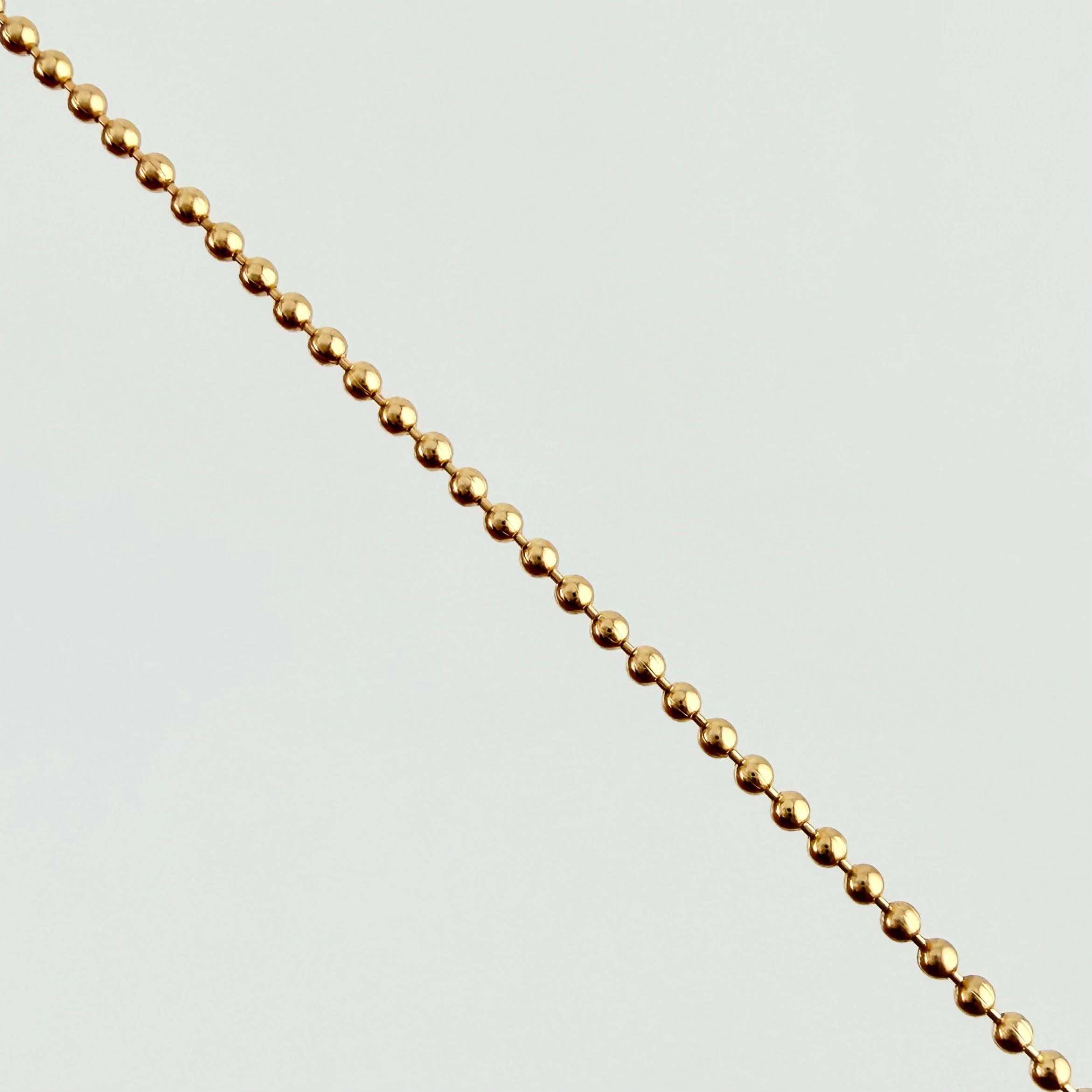 Cadena Militar 1.8gr / 40cm / 1mm Oro Amarillo 18K
