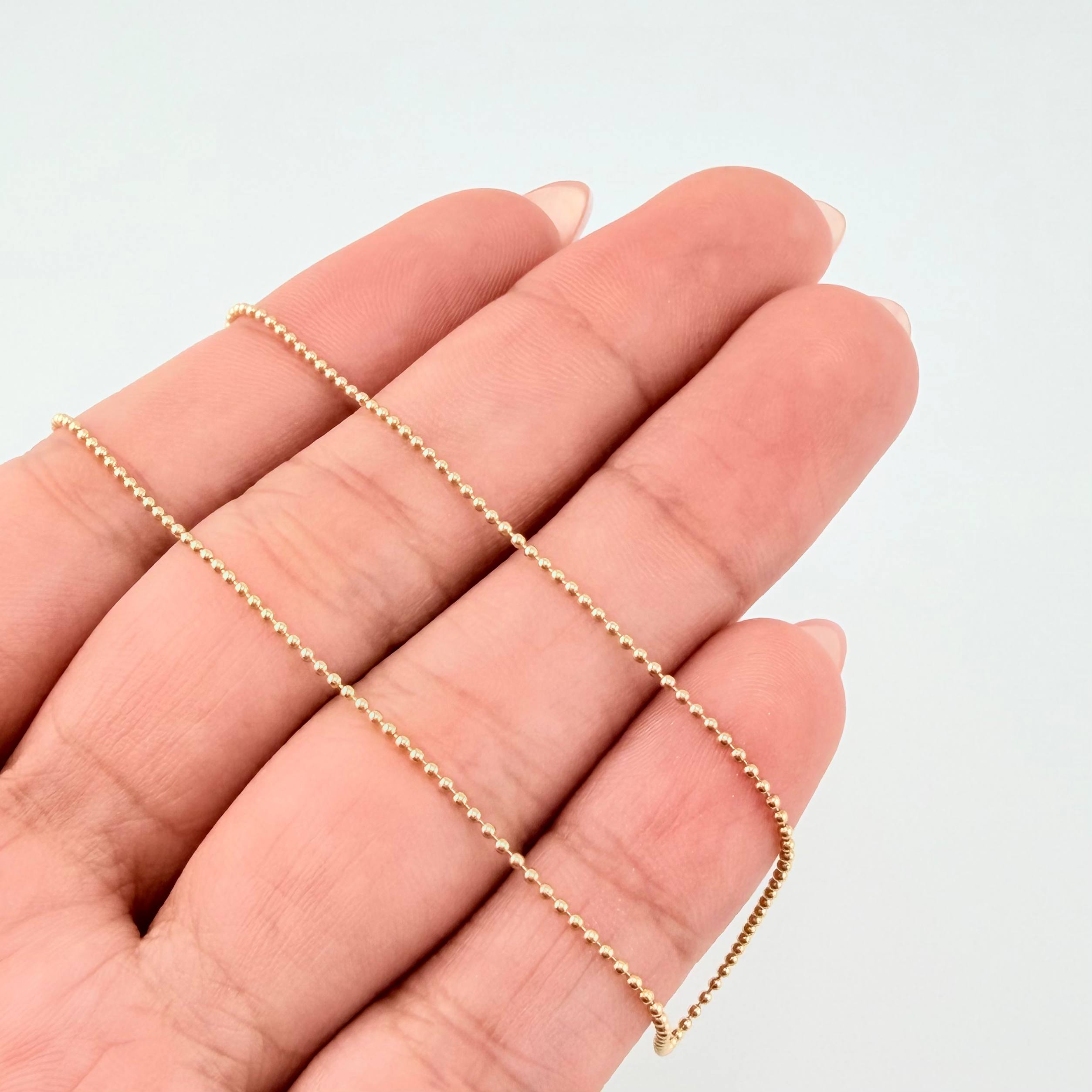 Cadena Militar 1.8gr / 40cm / 1mm Oro Amarillo +3 18K