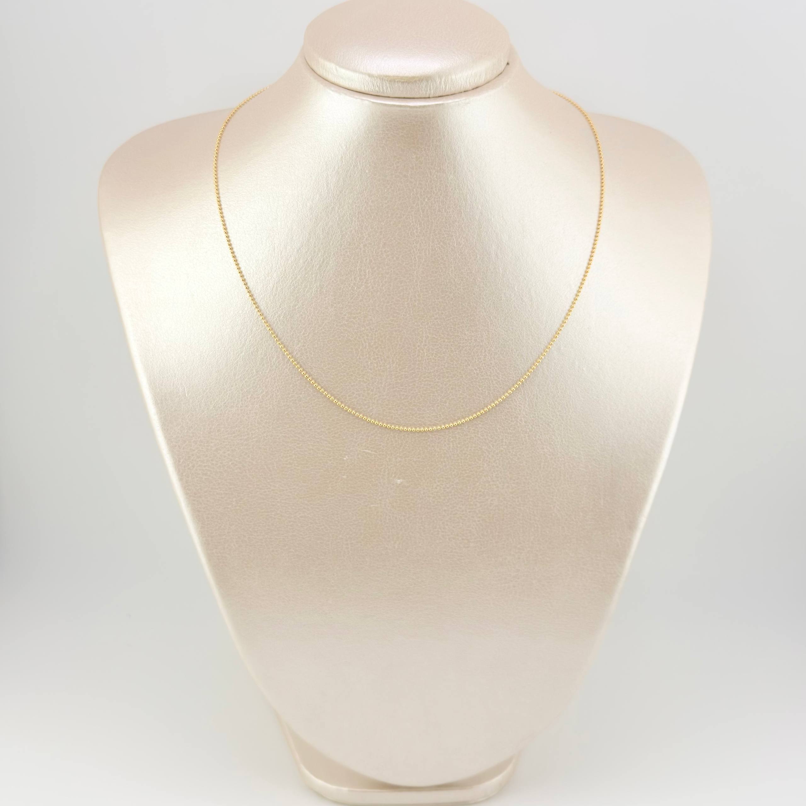 Cadena Militar 1.8gr / 40cm / 1mm Oro Amarillo 18K