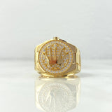 Anillo Correa RX 9.65gr / T12 / Circones Blancos Oro Amarillo ©