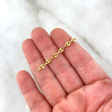 Herraje Retazo GC 0.75gr / 5cm / Seis Eslabones Oro Amarillo