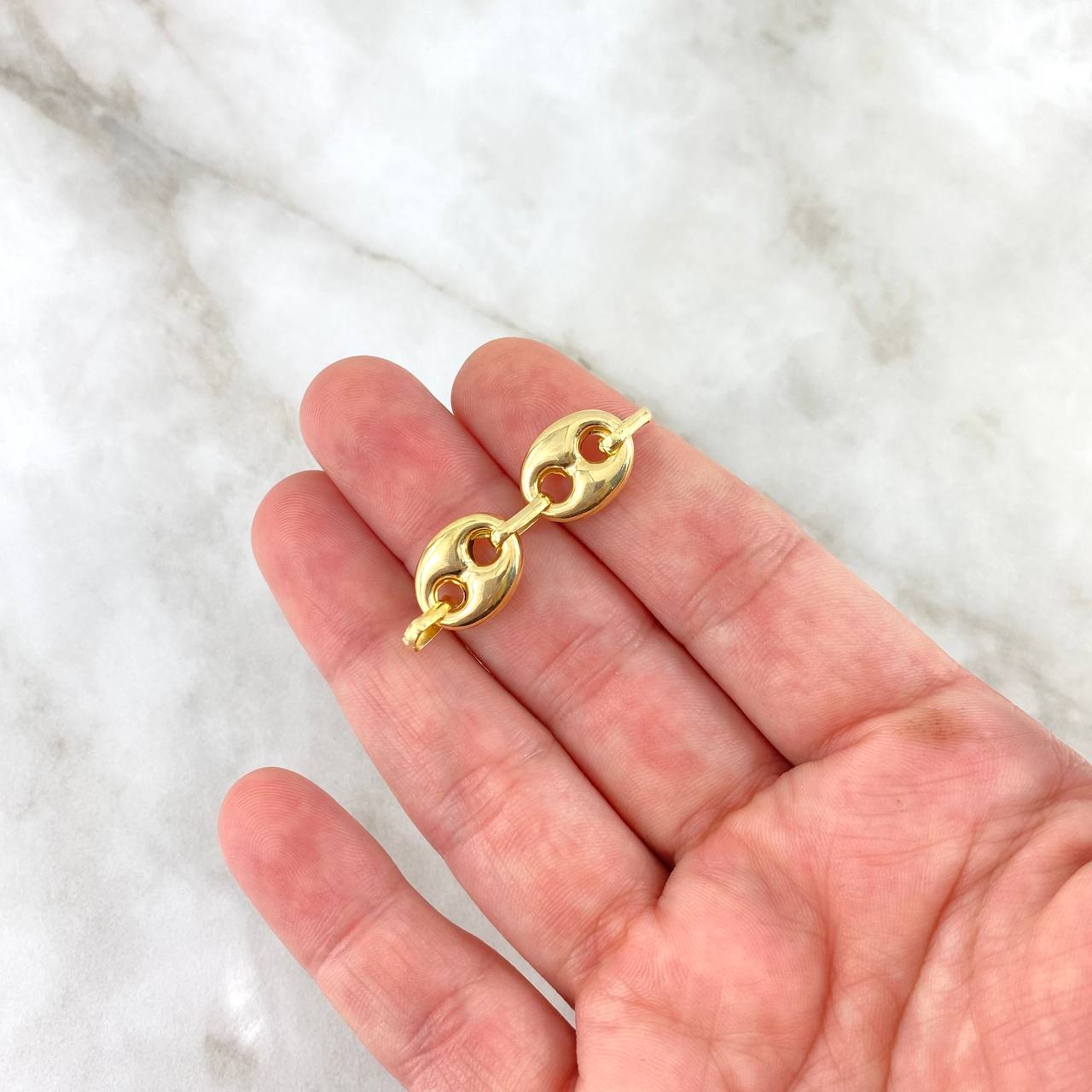 Herraje Retazo GC 2gr / 2cm / Dos Eslabones Oro Amarillo