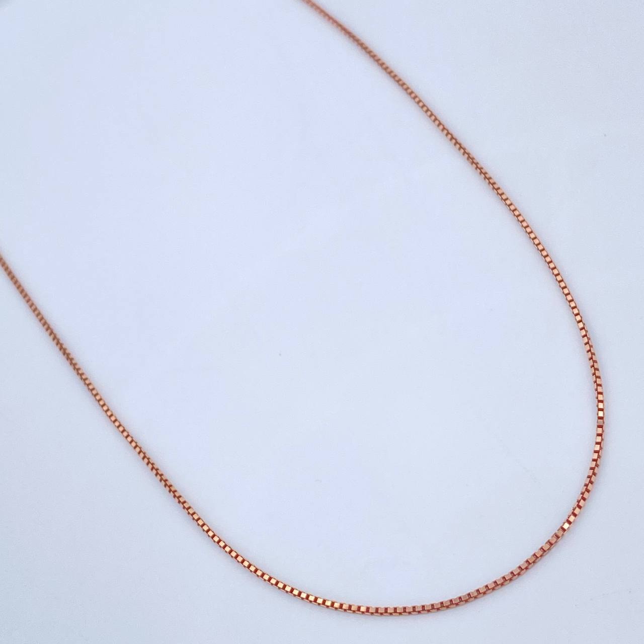 Cadena Veneciana 1.1gr / 45.5cm / 0.54mm Oro Rosa +3 18K %