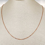 Cadena Veneciana 1.1gr / 45.5cm / 0.54mm Oro Rosa +3 18K %