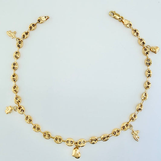 Tobillera GC 6.6gr / 26.4cm / 4.8mm Oro Amarillo 18K $