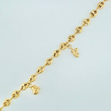 Tobillera GC 6.6gr / 26.4cm / 4.8mm Oro Amarillo 18K $