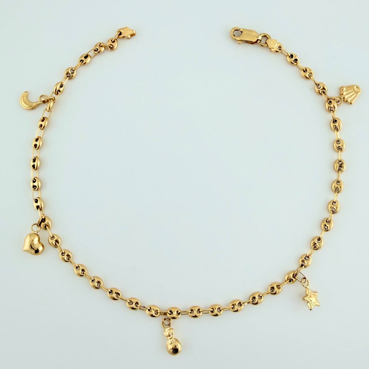 Tobillera GC 4.25gr / 25.6cm / 3.2mm Oro Amarillo 18K $