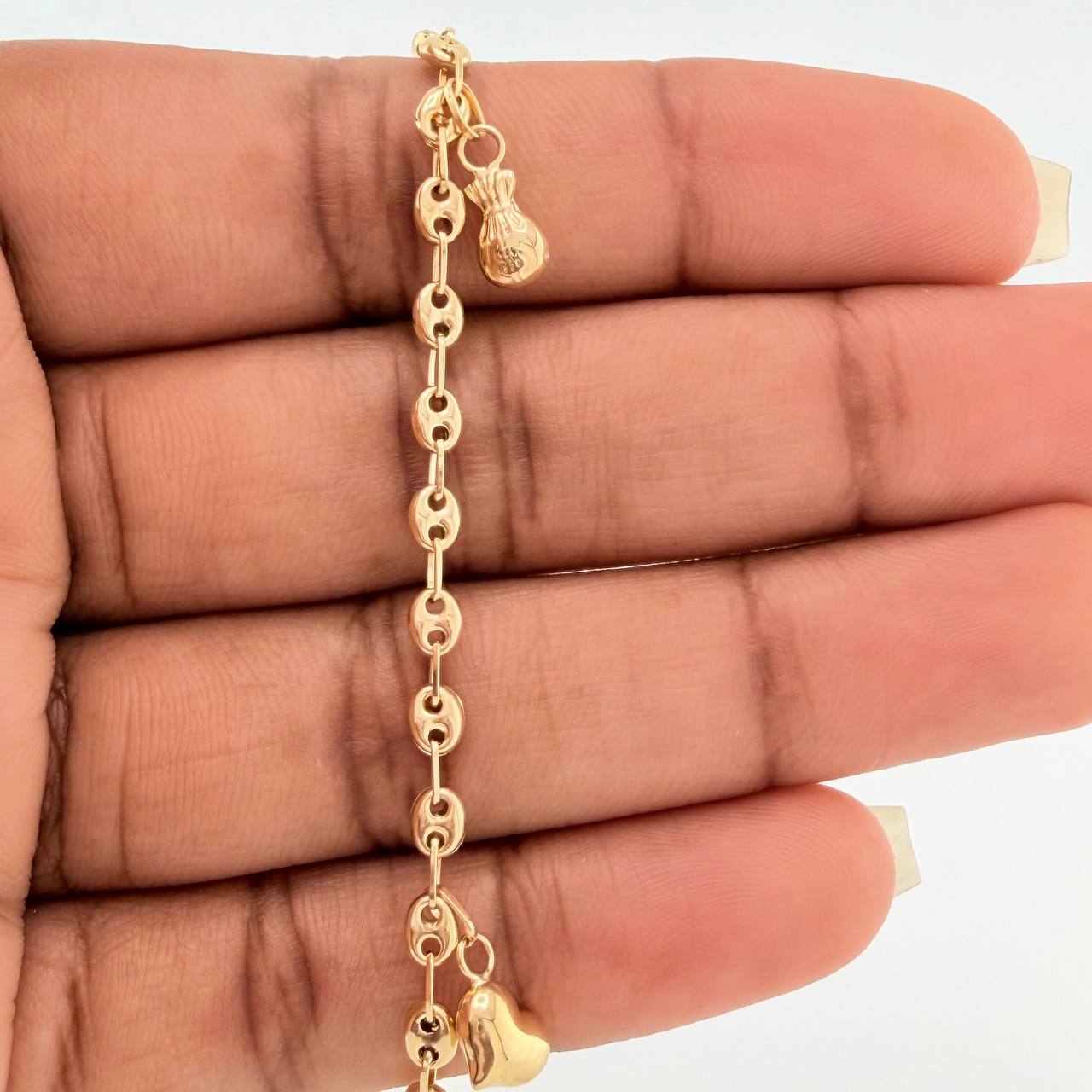 Tobillera GC 4.25gr / 25.6cm / 3.2mm Oro Amarillo 18K $