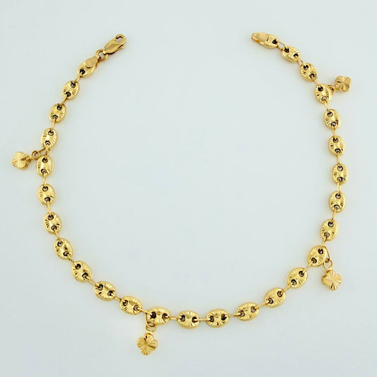 Tobillera GC 6.8gr / 25.8cm / 5.01mm Oro Amarillo 18K $