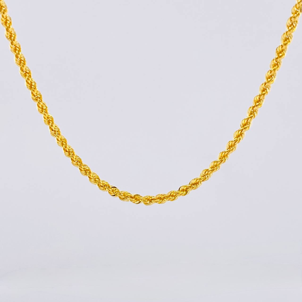 Cadena Lazo 3.35g / 60cm / 2.1mm Oro Amarillo 18K