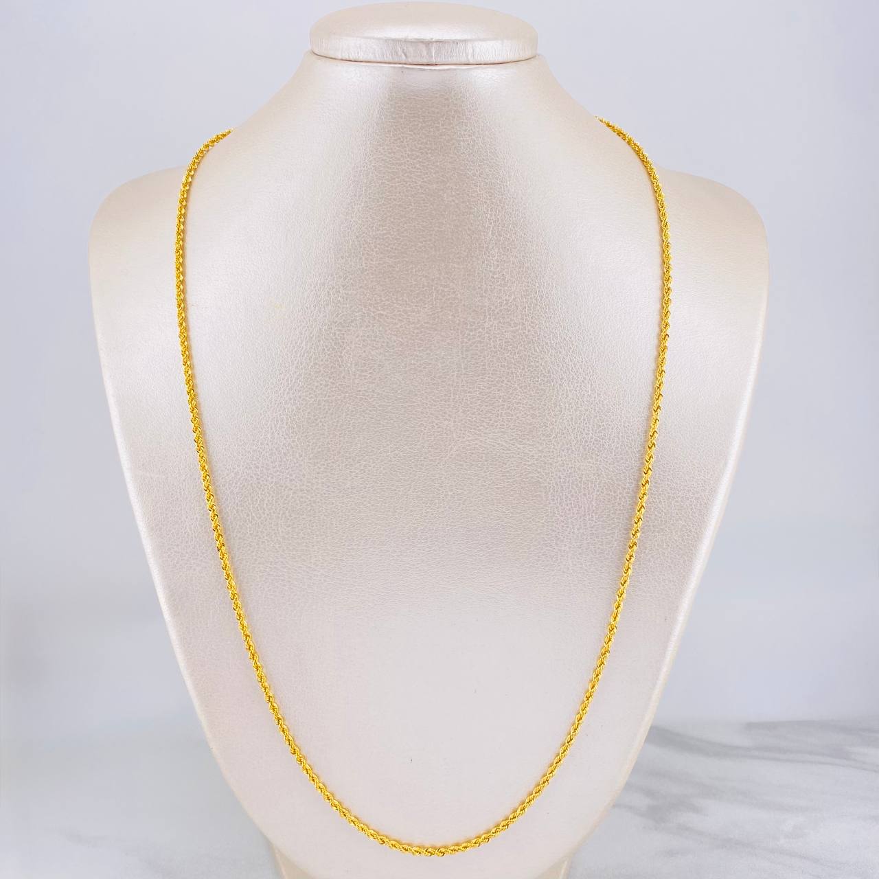Cadena Lazo 3.4g / 60cm / 2.2mm Oro Amarillo 18K