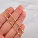 Cadena Lazo 2.2g / 60cm / 1.6mm Oro Amarillo 18K