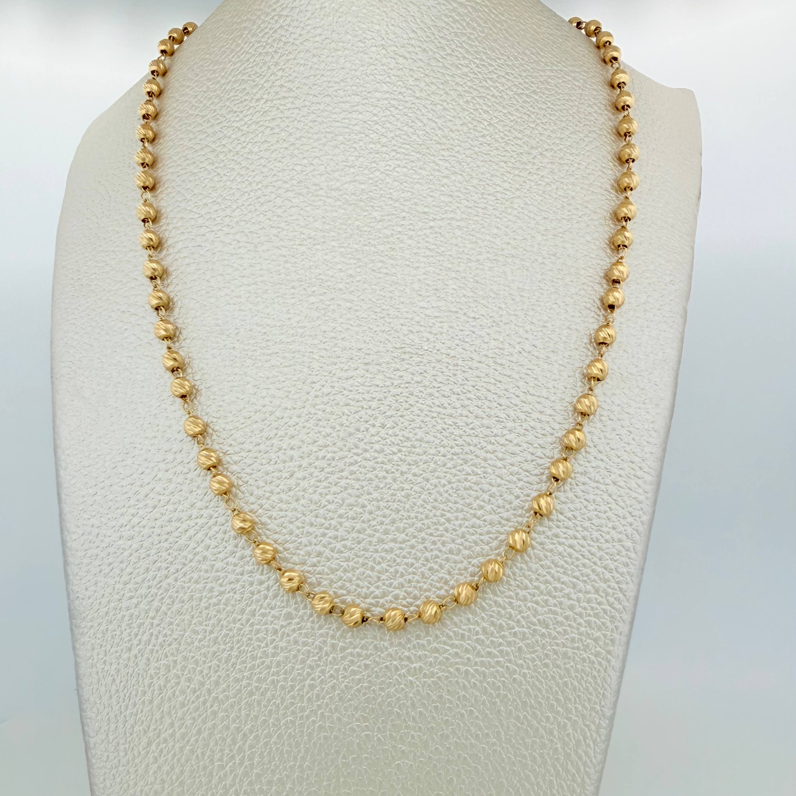 Cadena Tipo Militar 9.6g / 51cm / 3.98mm Oro Amarillo 18K