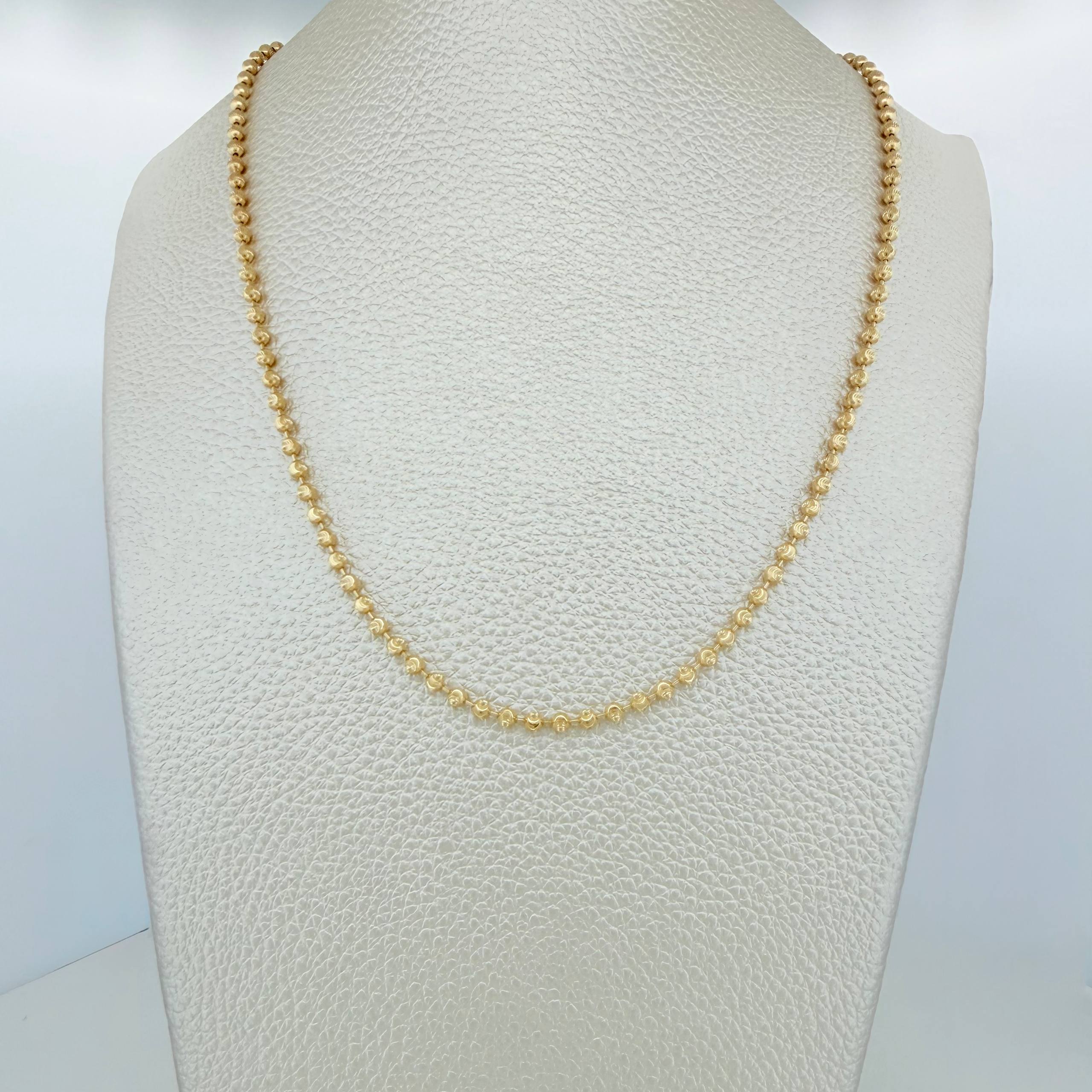 Cadena Militar 9.9g / 50.05cm / 2.6mm Oro Amarillo 18K