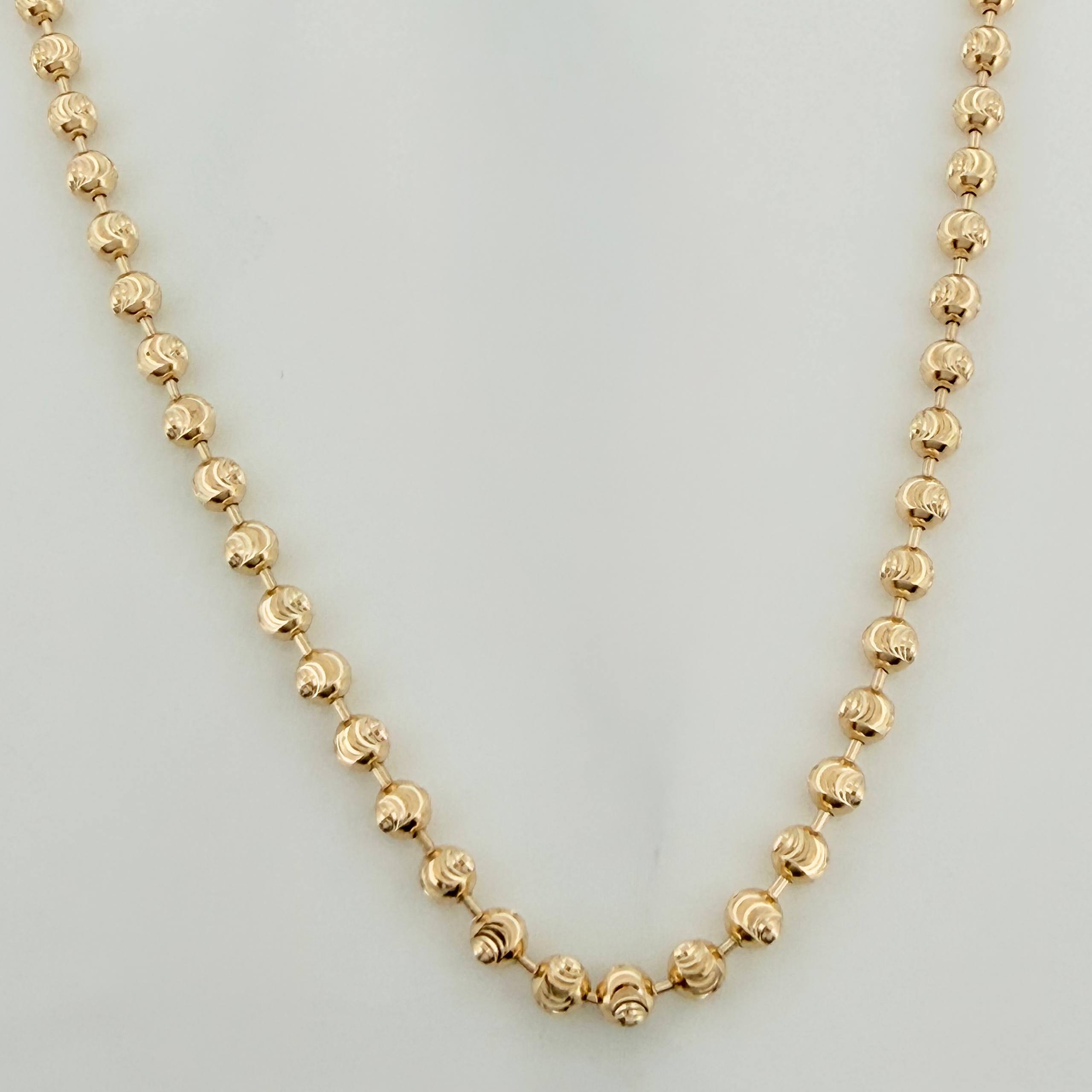 Cadena Militar 9.9g / 50.05cm / 2.6mm Oro Amarillo 18K