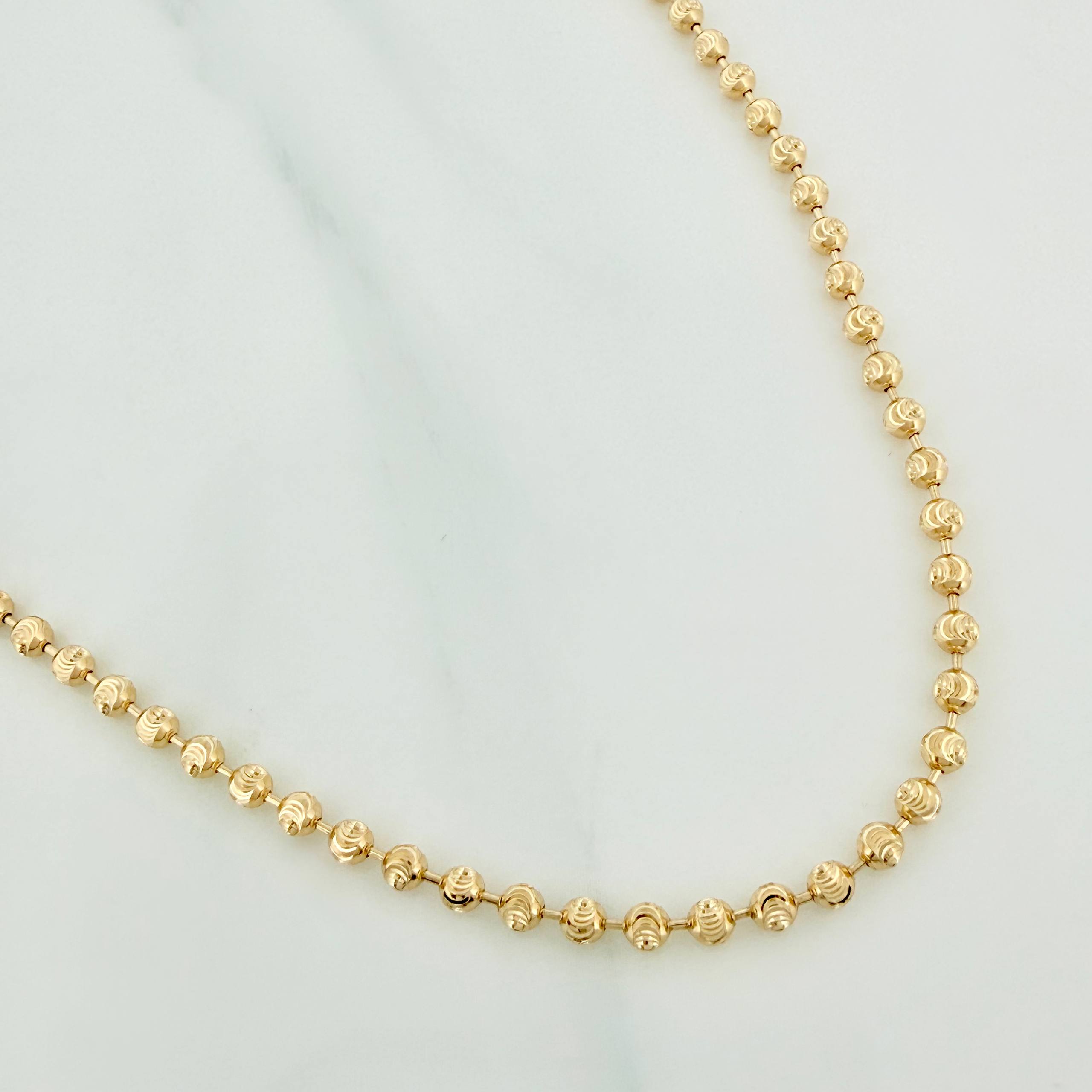 Cadena Militar 9.9g / 50.05cm / 2.6mm Oro Amarillo 18K