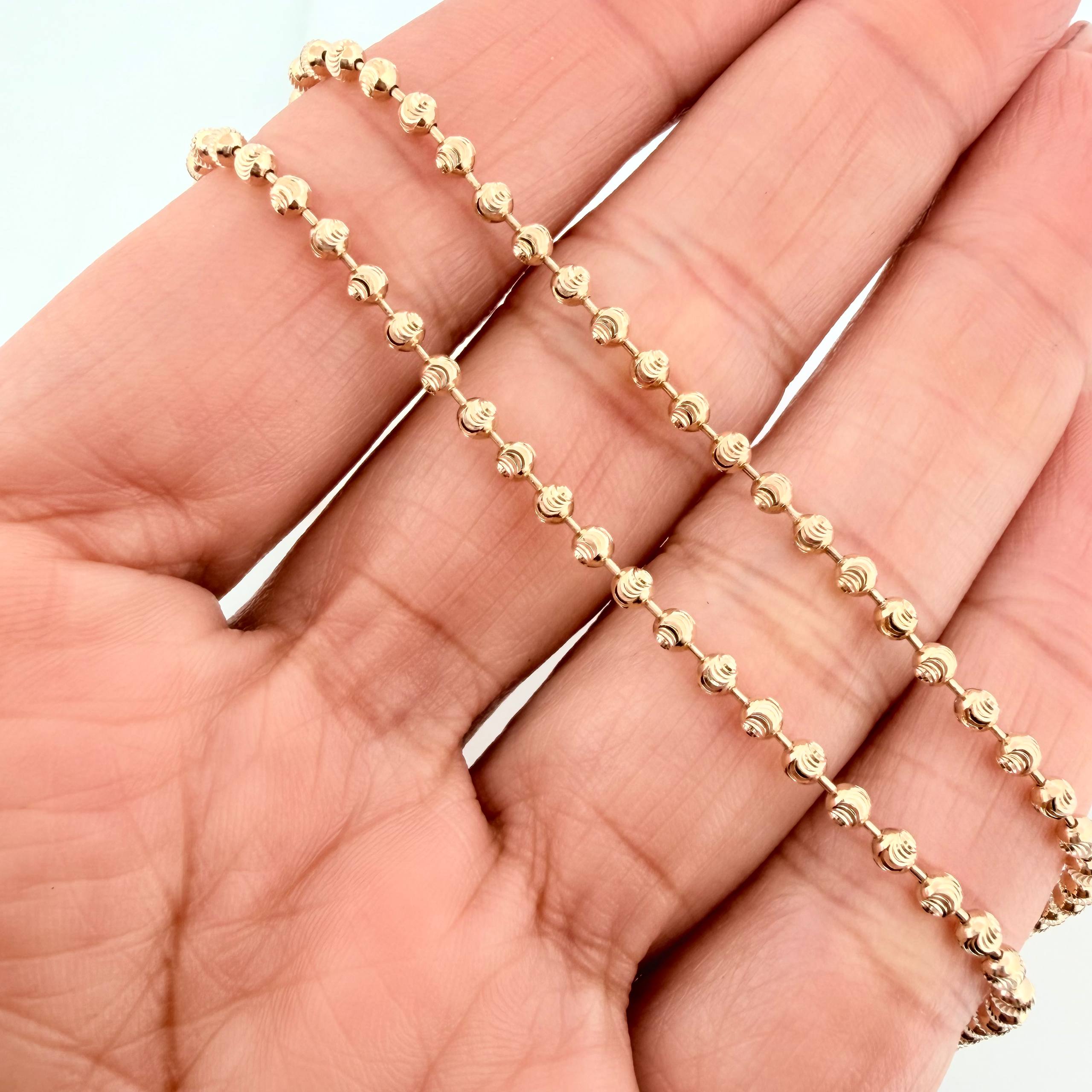Cadena Militar 9.9g / 50.05cm / 2.6mm Oro Amarillo 18K