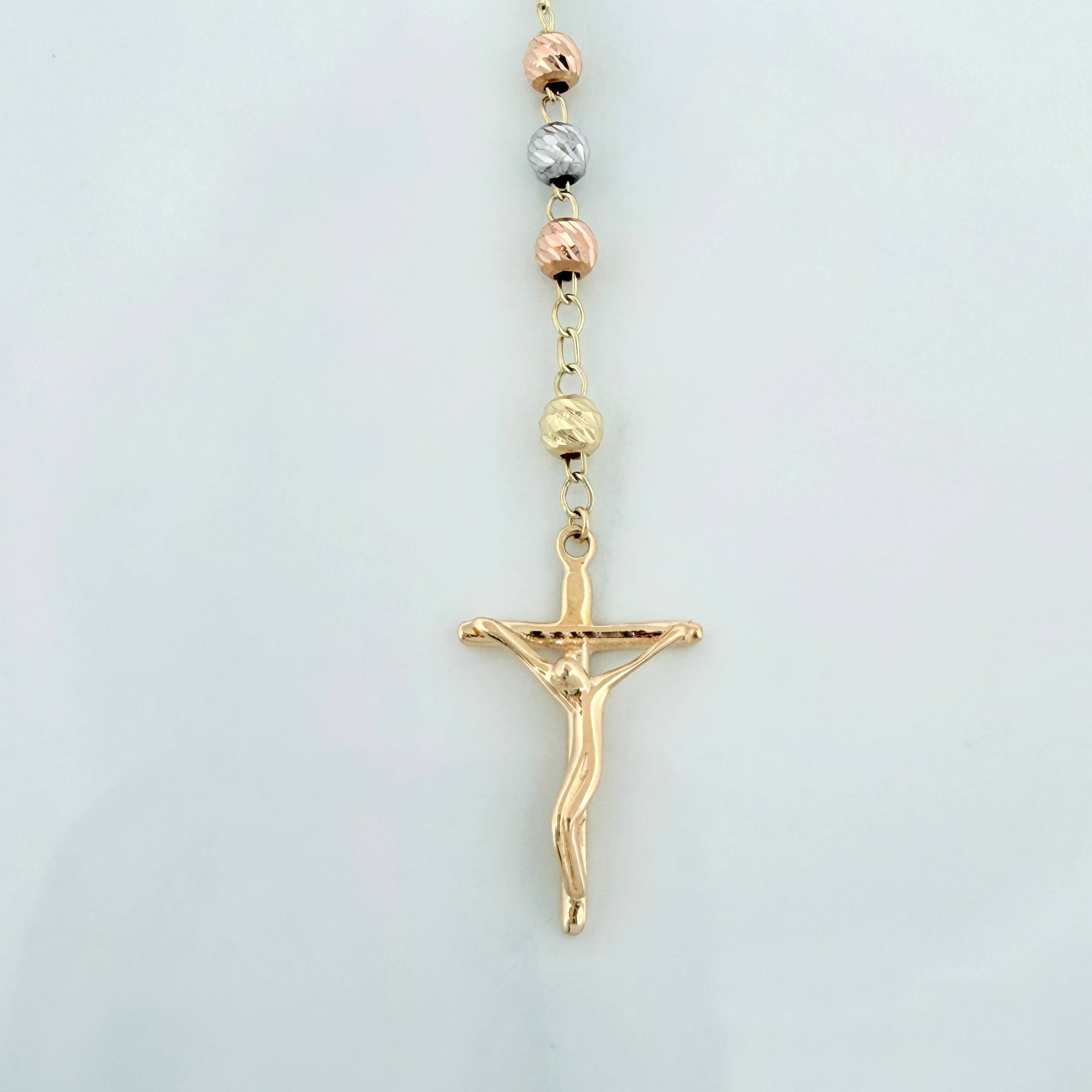 Rosario Virgen milagrosa 10.65g / 59cm / 4mm Tres Oros 18K