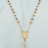 Rosario Virgen milagrosa 10.65g / 59cm / 4mm Tres Oros 18K
