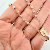 Rosario Virgen milagrosa 10.65g / 59cm / 4mm Tres Oros 18K