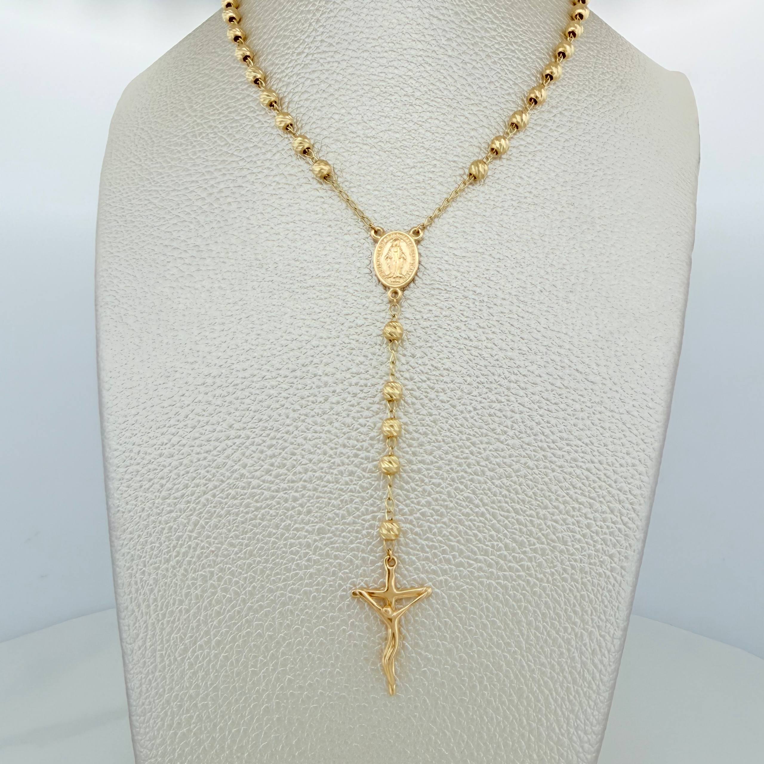 Rosario Virgen de la milagrosa 11.55g / 60cm / 4mm Oro Amarillo 18K