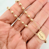 Rosario Virgen de la milagrosa 11.55g / 60cm / 4mm Oro Amarillo 18K