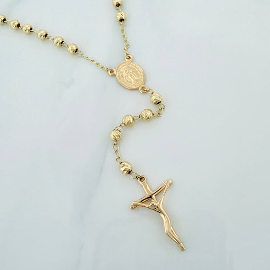 Rosario Virgen de la milagrosa 11.55g / 60cm / 4mm Oro Amarillo 18K