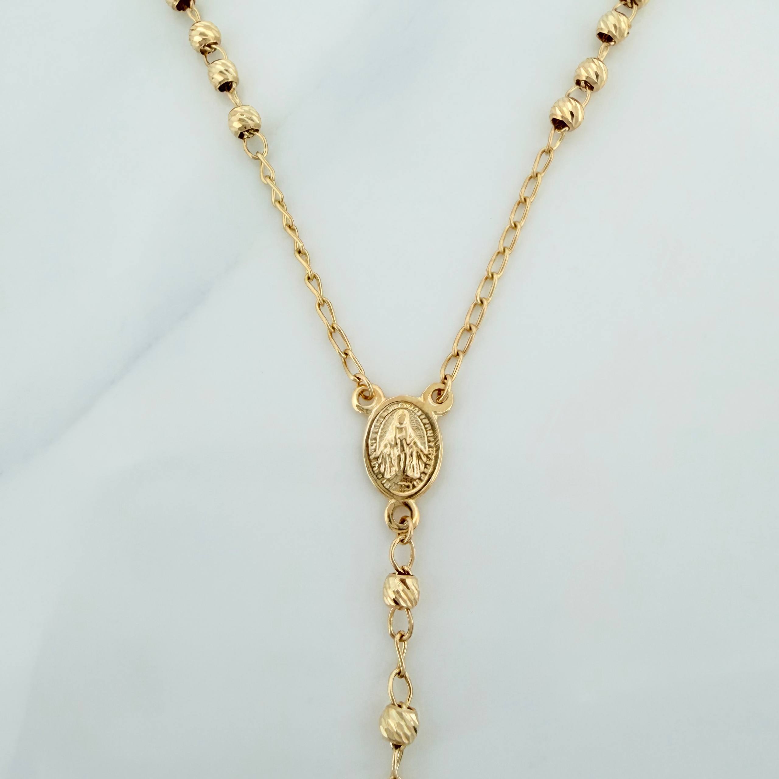 Rosario Virgen de la milagrosa 6.1g / 53.05cm / 3mm Oro Amarillo 18K
