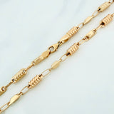 Cadena Rustica tornillo 11.6g / 61.5cm / 3mm Oro Amarillo 18K