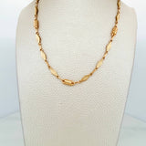 Cadena Rustica rombos 10.25g / 60.5cm / 4mm Oro Amarillo 18K