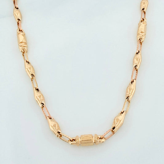 Cadena Rustica rombo abultado 11.95g / 61.5cm / 4.5mm Oro Amarillo 18K